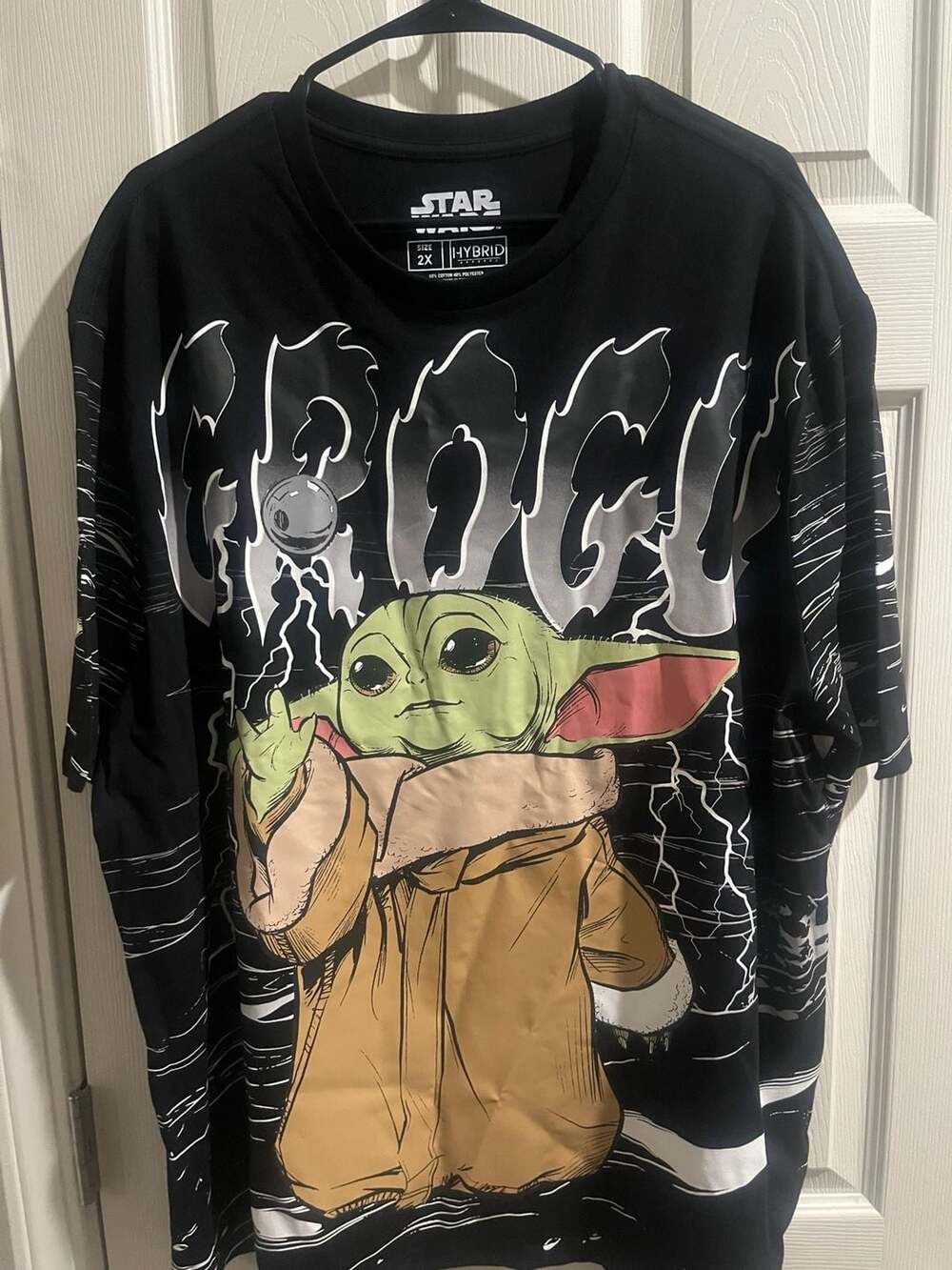 Star Wars Grogu The Child Graphic T-Shirt Black Size 2X
